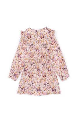 Kız Çocuk Krem Dokuma Elbise - 50253819002