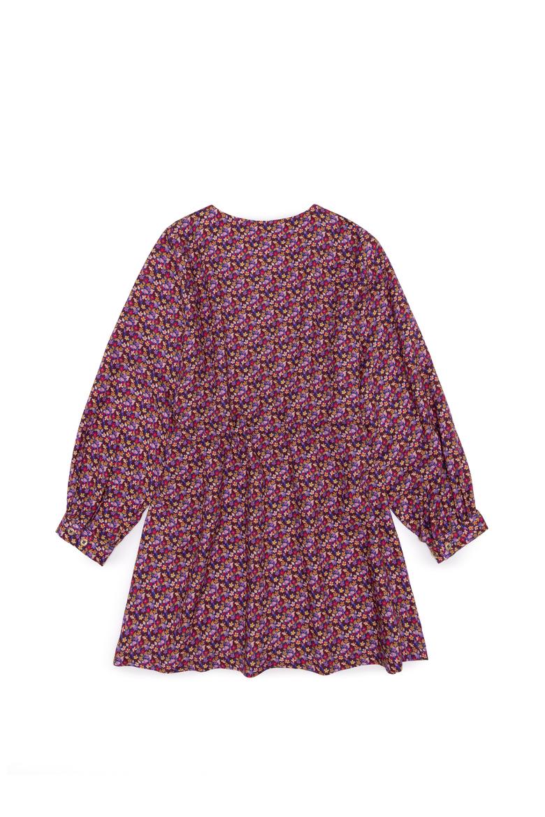 Kız Çocuk Lacivert Dokuma Elbise - 50253821007