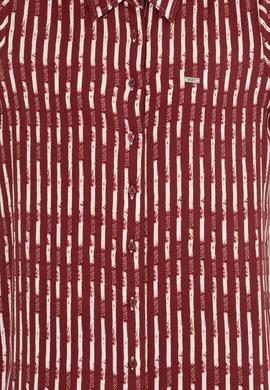 Kadın Vişne Uzun Kollu Gömlek - 50261133018