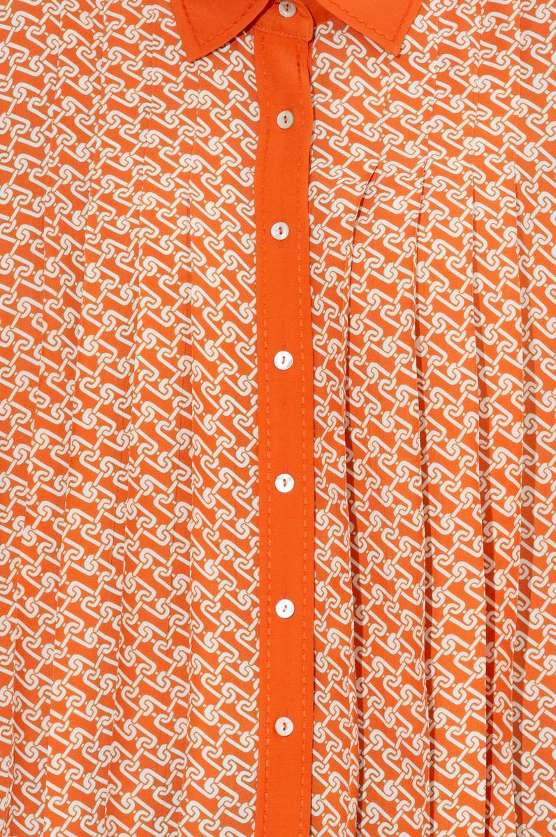 Kadın Kiremit Uzun Kollu Gömlek