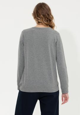 Kadın Gri Melanj Sweatshirt - 50256293005