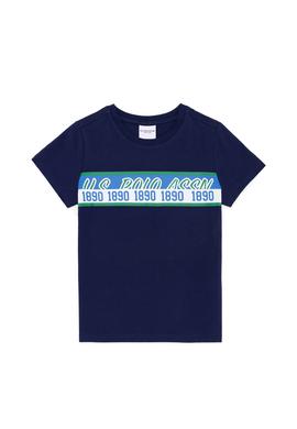 Çocuk Lacivert Bisiklet Yaka Tişört - 50266011011