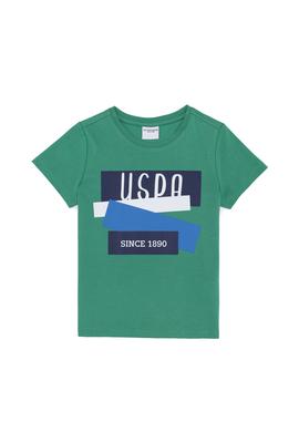 Çocuk Yeşil Bisiklet Yaka Tişört - 50266021036