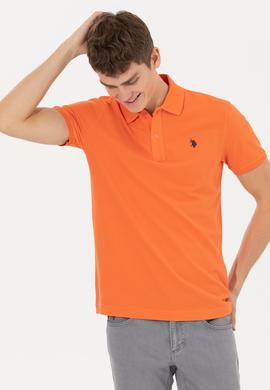 Erkek Turuncu Basic Polo Yaka Tişört - 50249149192