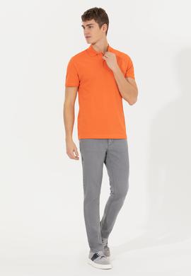 Erkek Turuncu Basic Polo Yaka Tişört - 50249149192