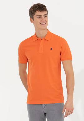 Erkek Turuncu Basic Polo Yaka Tişört - 50249149192