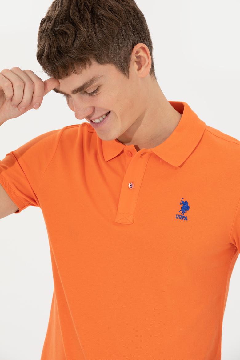 Erkek Turuncu Basic Polo Yaka Tişört