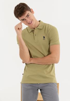 Erkek Koyu Haki Basic Tişört - 50245073293