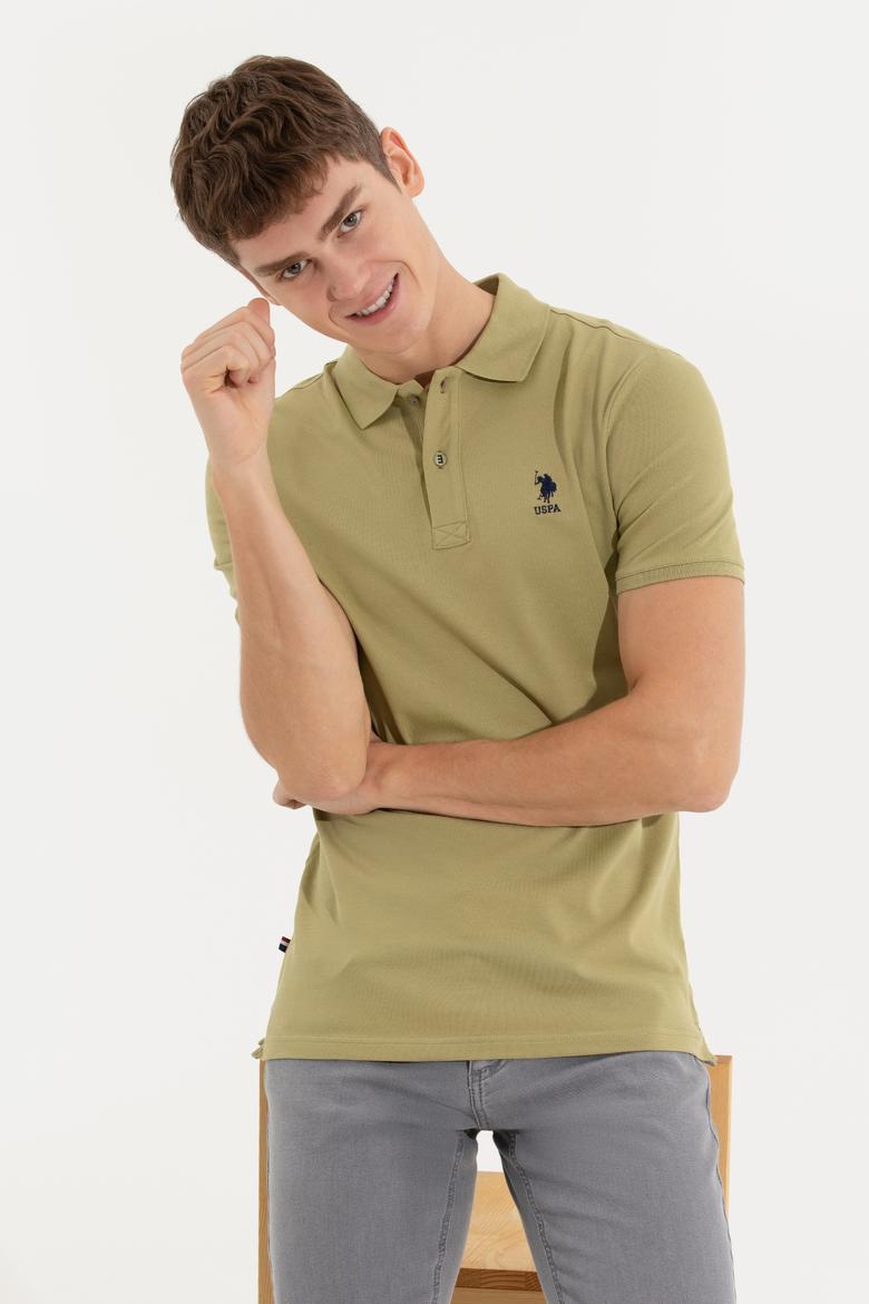 Erkek Koyu Haki Basic Tişört - 50245073293