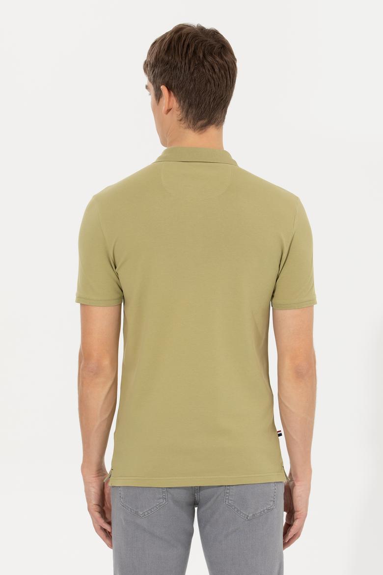 Erkek Koyu Haki Basic Tişört - 50245073293