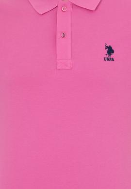 Erkek Pembe Basic Polo Yaka Tişört - 50245073253