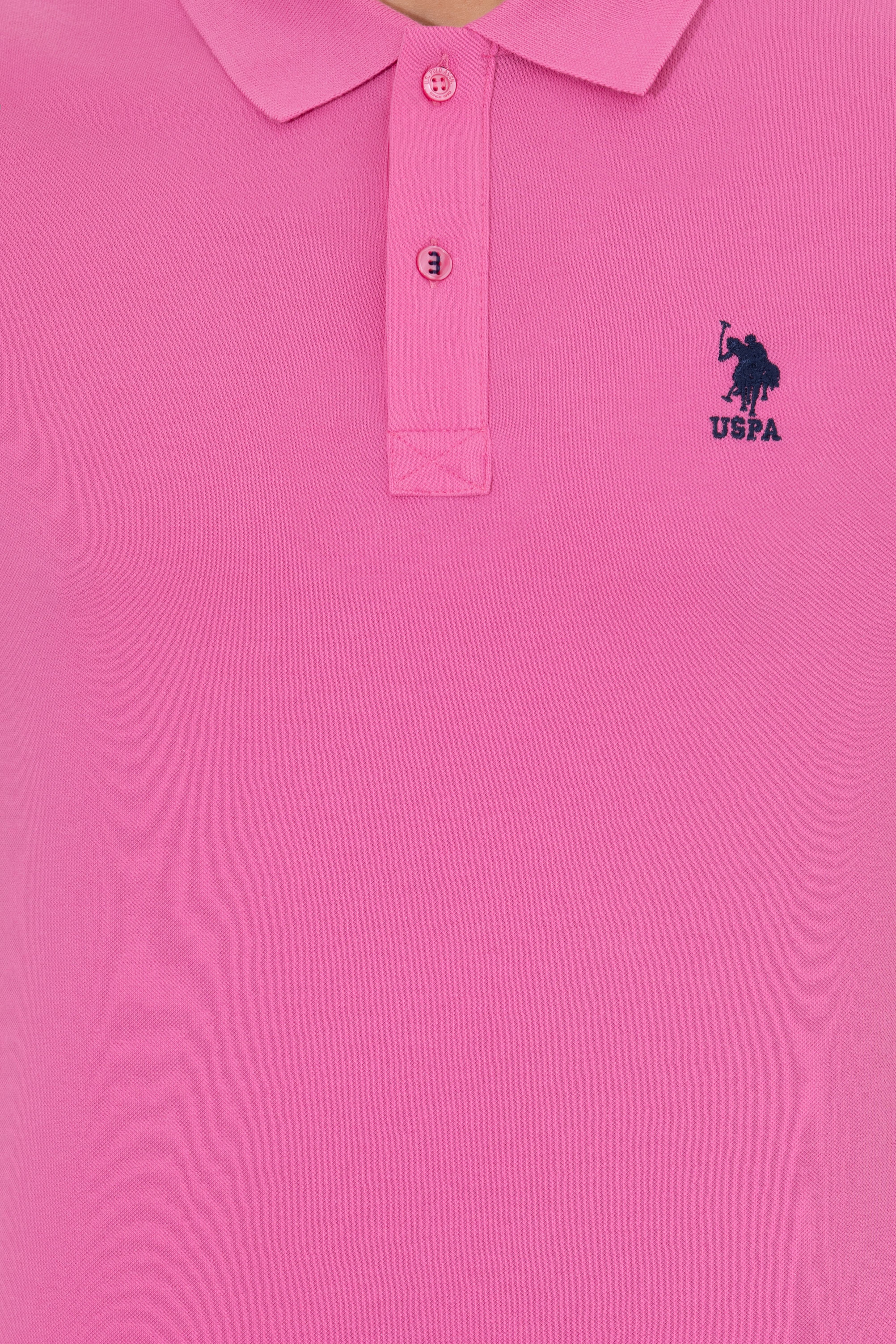Erkek Pembe Basic Polo Yaka Tişört - Image 6