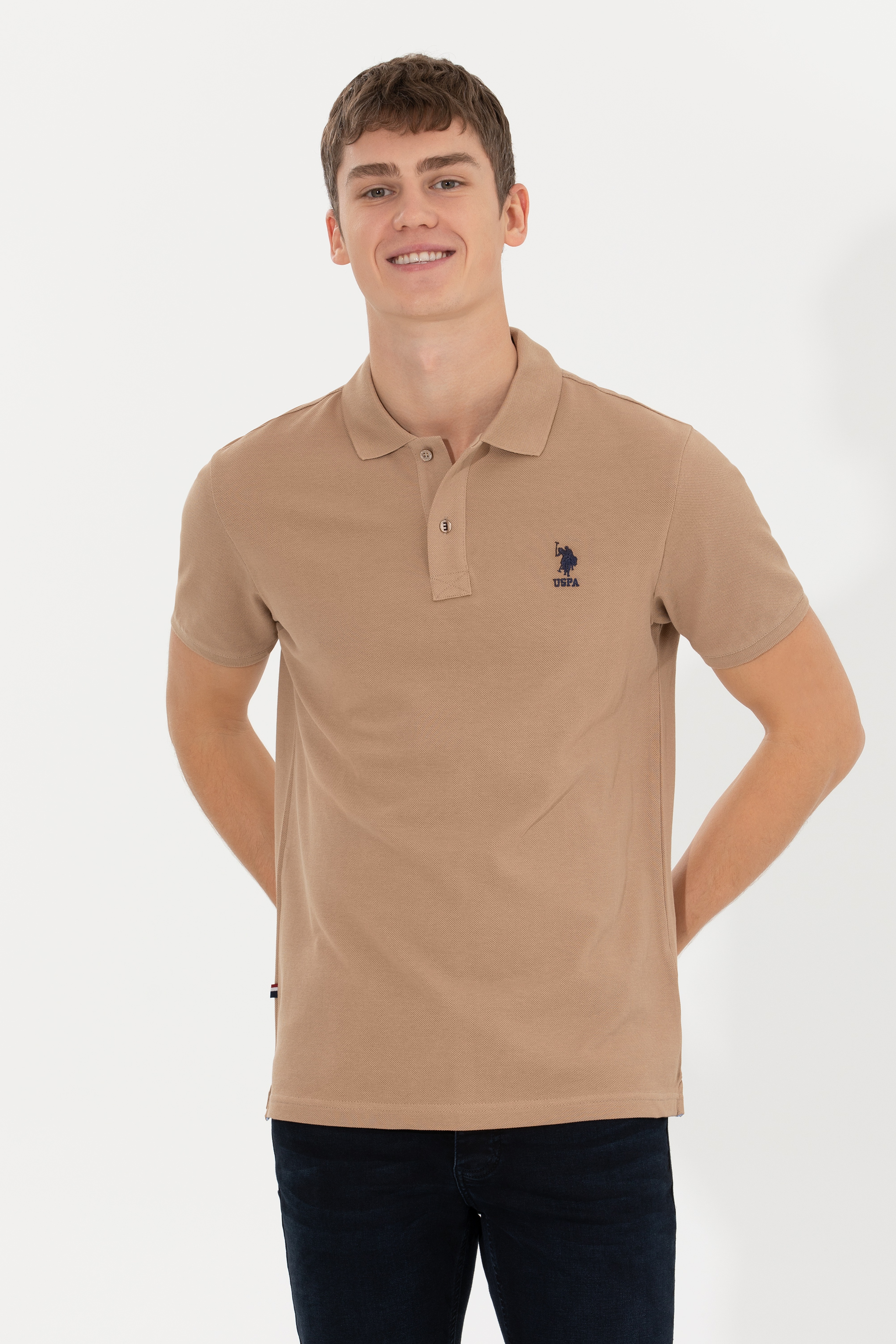Erkek Camel Basic Tişört - Image 3