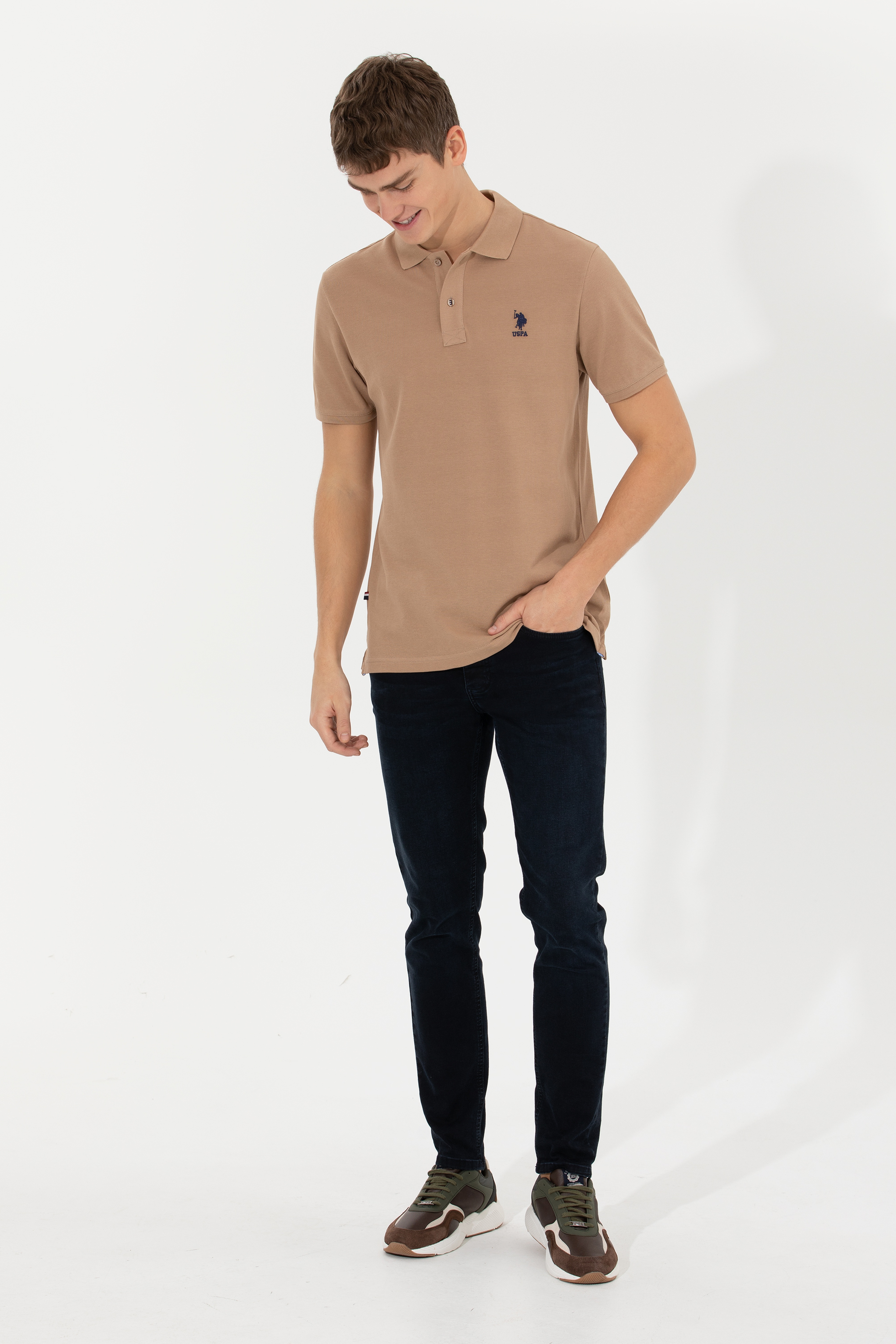 Erkek Camel Basic Tişört