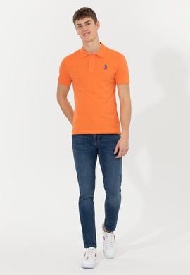 Erkek Turuncu Basic Polo Yaka Tişört - 50250001080