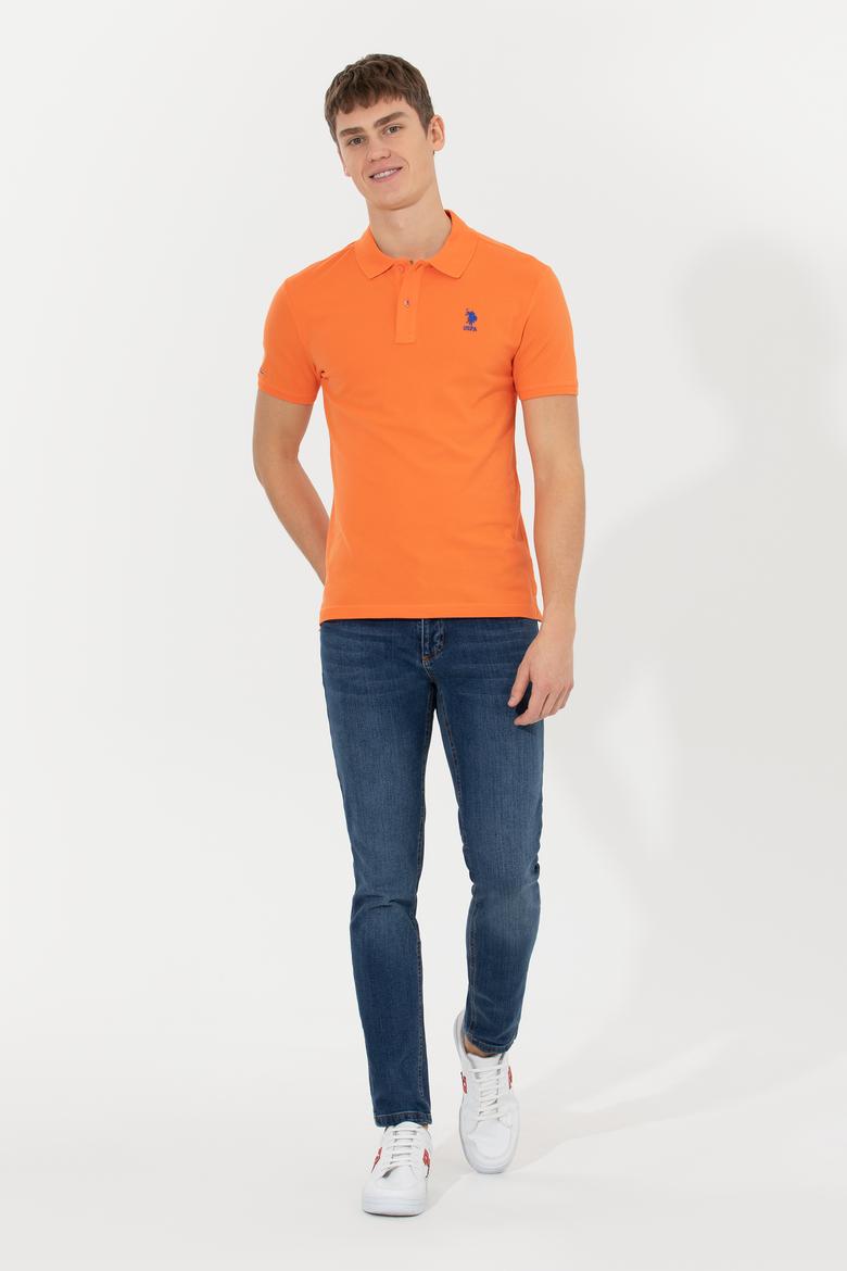 Erkek Turuncu Basic Polo Yaka Tişört - 50250001080