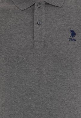 Erkek Antrasit Melanj Polo Yaka Basic T-Shirt - 50250001095