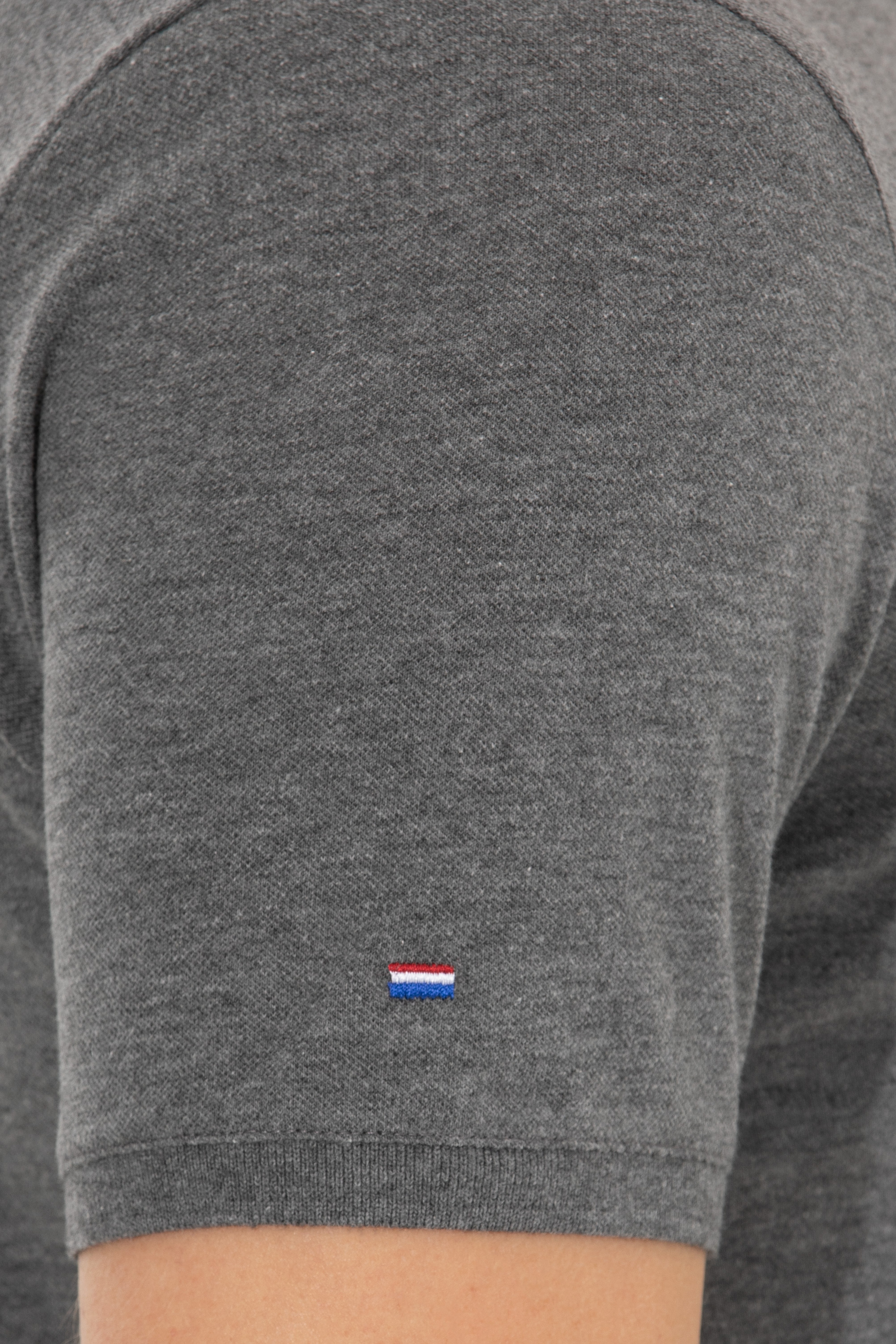 Erkek Antrasit Melanj Polo Yaka Basic T-Shirt