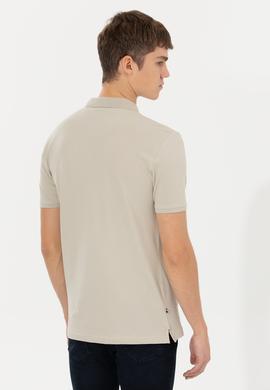 Erkek Taş Polo Yaka Basic T-Shirt - 50245073108