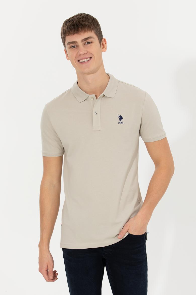 Erkek Taş Polo Yaka Basic T-Shirt - 50245073108