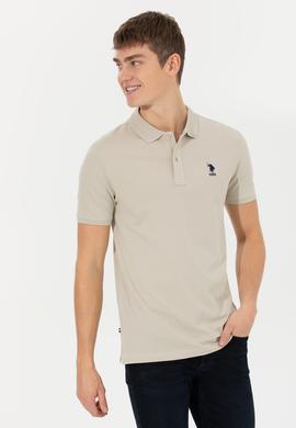 Erkek Taş Polo Yaka Basic T-Shirt - 50245073108