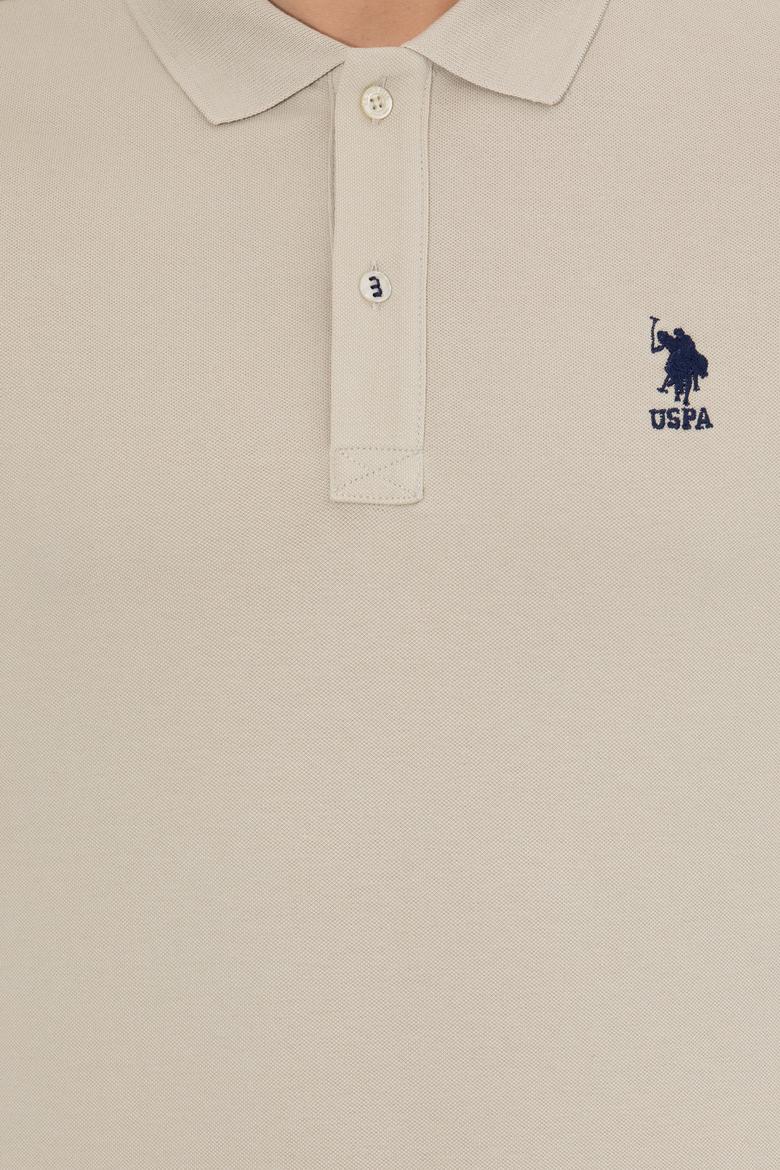 Erkek Taş Polo Yaka Basic T-Shirt - 50245073108