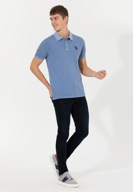 Erkek Koyu Mavi Basic Tişört - 50248553020