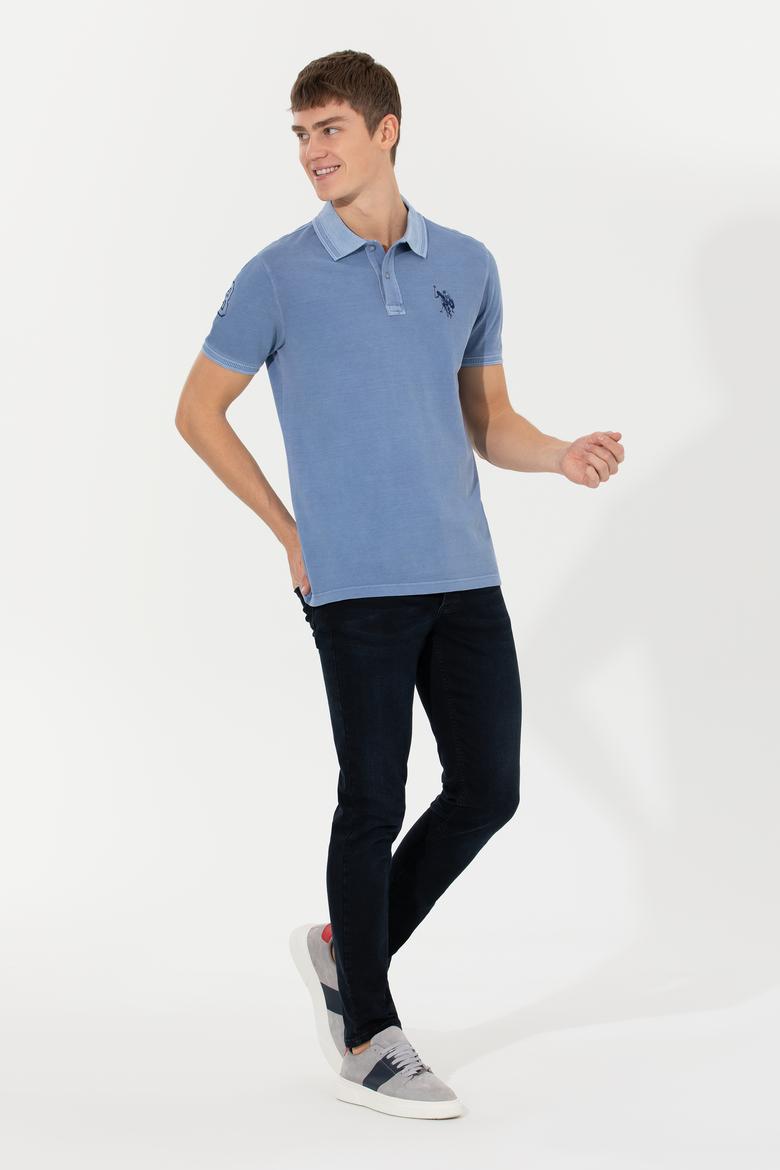 Erkek Koyu Mavi Basic Tişört - 50248553020