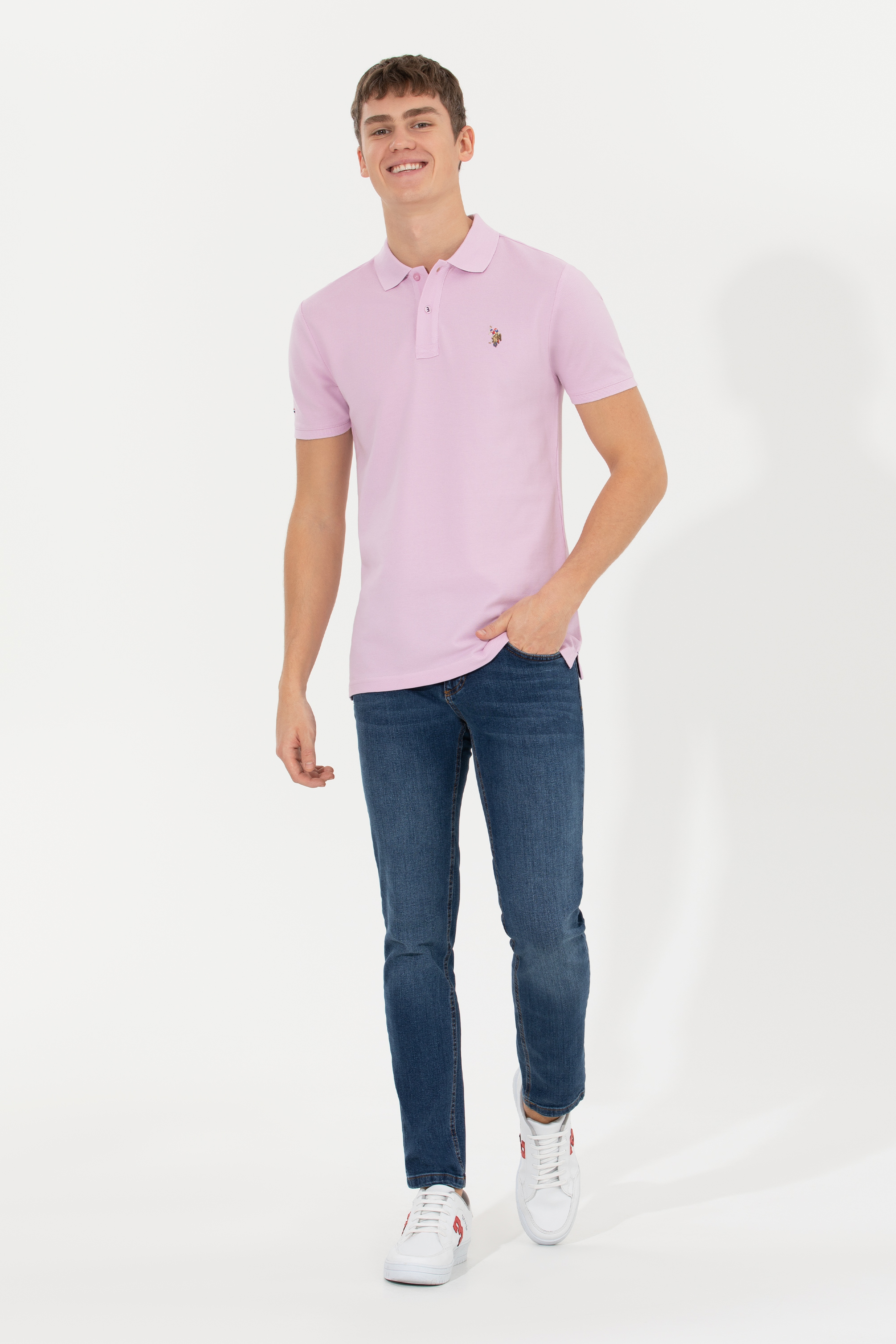 Erkek Manolya Polo Yaka Basic T-Shirt