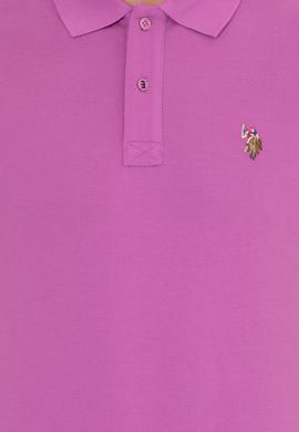 Erkek Menekşe Basic Polo Yaka Tişört - 50248556060