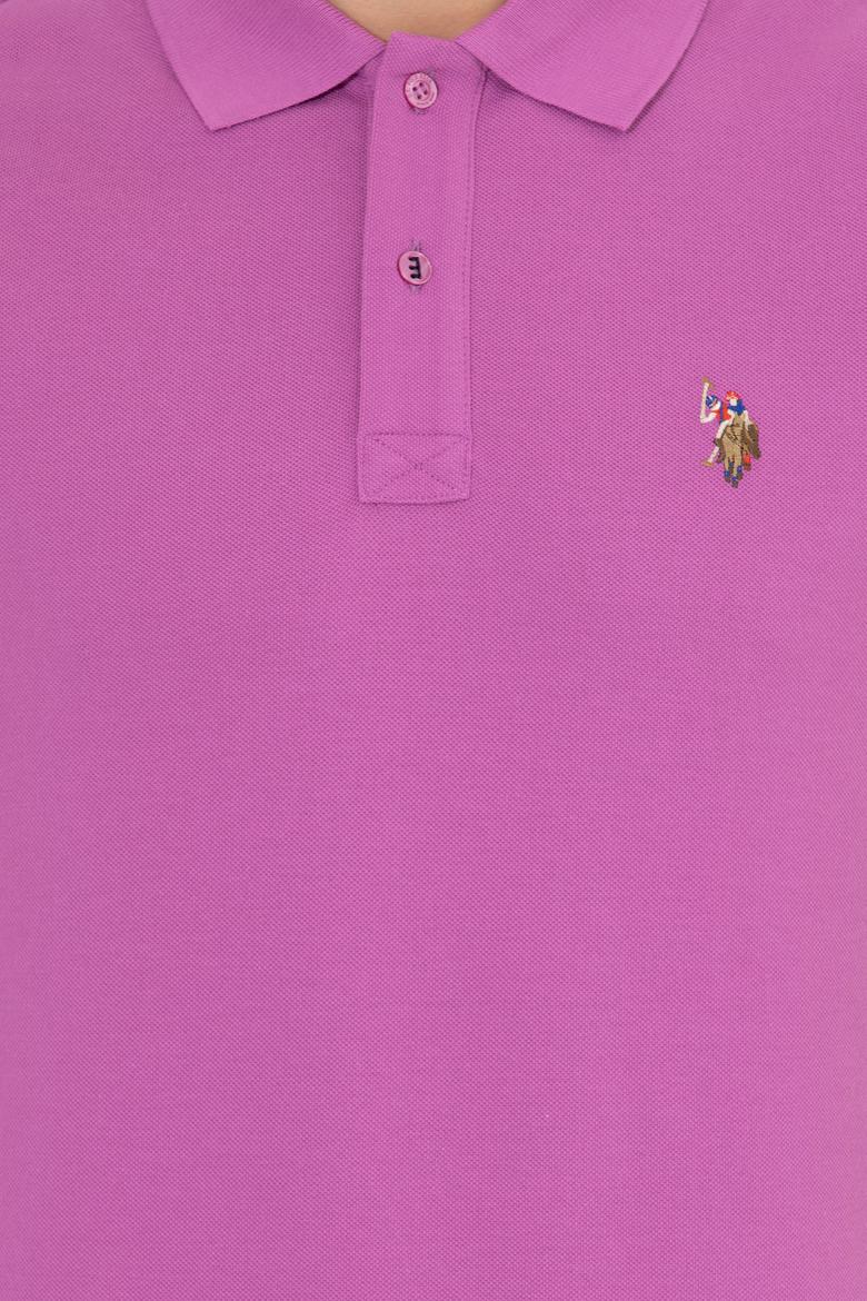 Erkek Menekşe Basic Polo Yaka Tişört - 50248556060