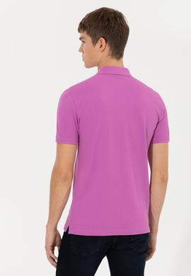 Erkek Menekşe Basic Polo Yaka Tişört - 50248556060