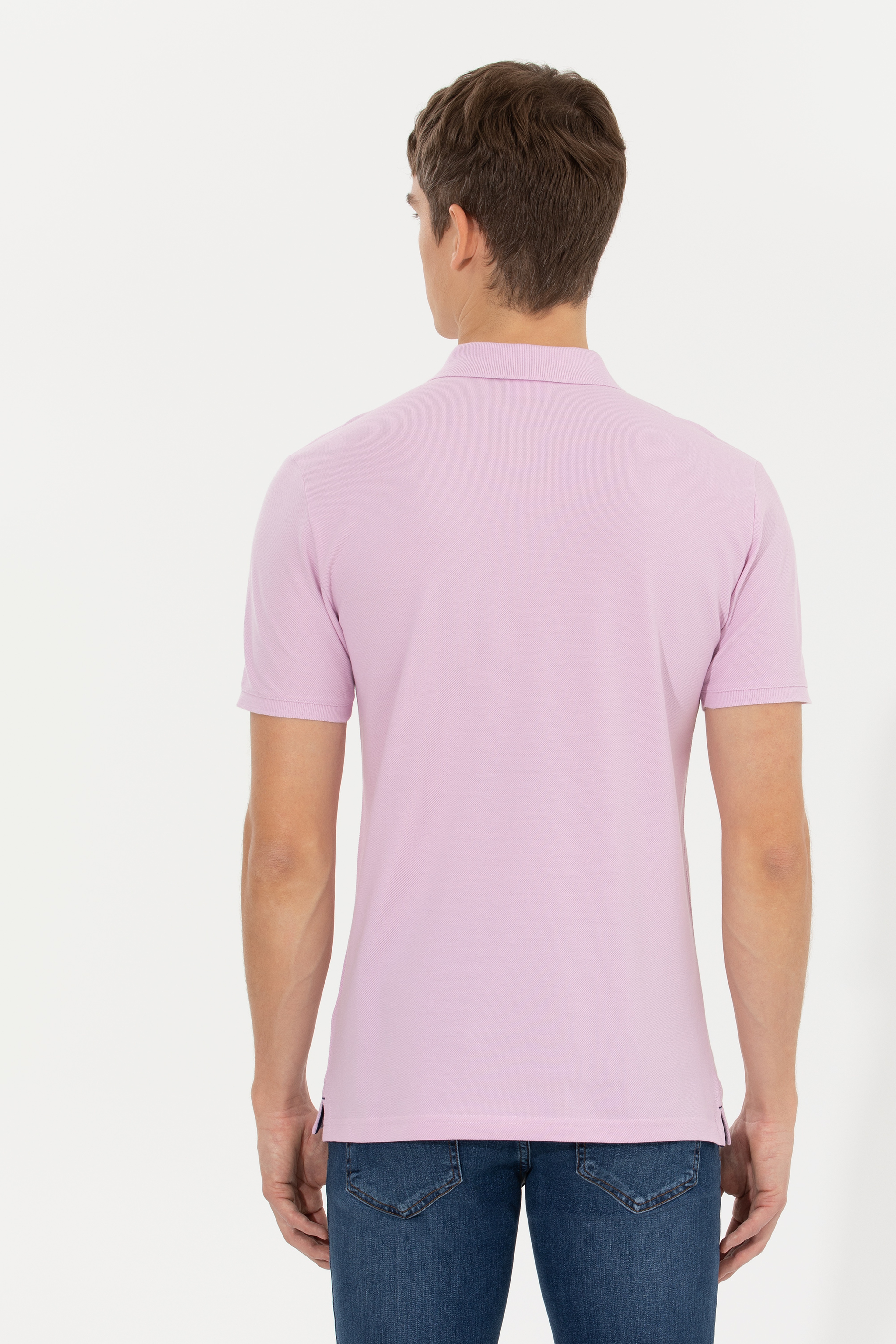 Erkek Manolya Polo Yaka Basic T-Shirt