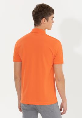 Erkek Turuncu Basic Polo Yaka Tişört - 50249149192