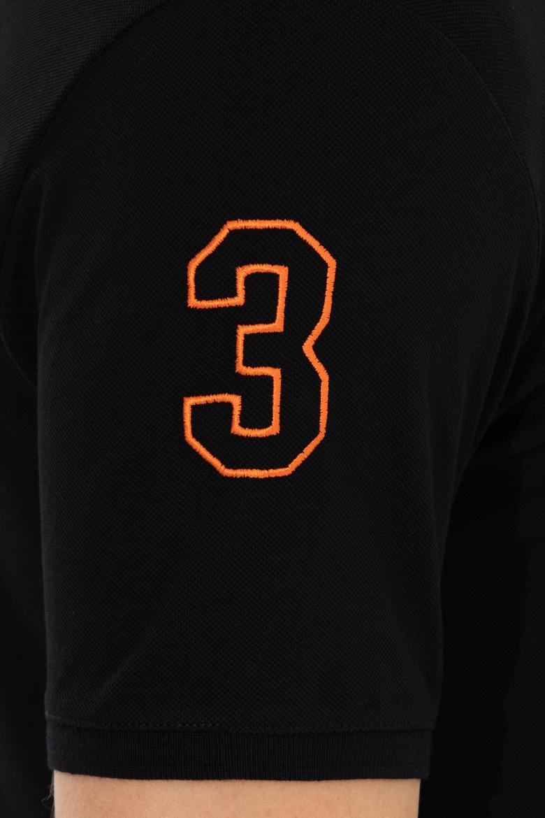 Erkek Siyah Basic Polo Yaka Tişört - 50249139026