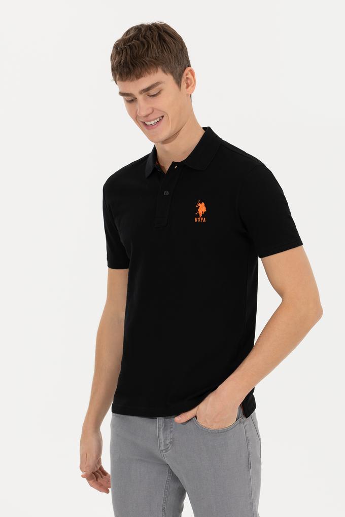 Erkek Siyah Basic Polo Yaka Tişört