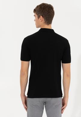 Erkek Siyah Basic Polo Yaka Tişört - 50249139026