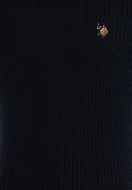 Kadın Lacivert Bisiklet Yaka Basic Kazak - 50258077004