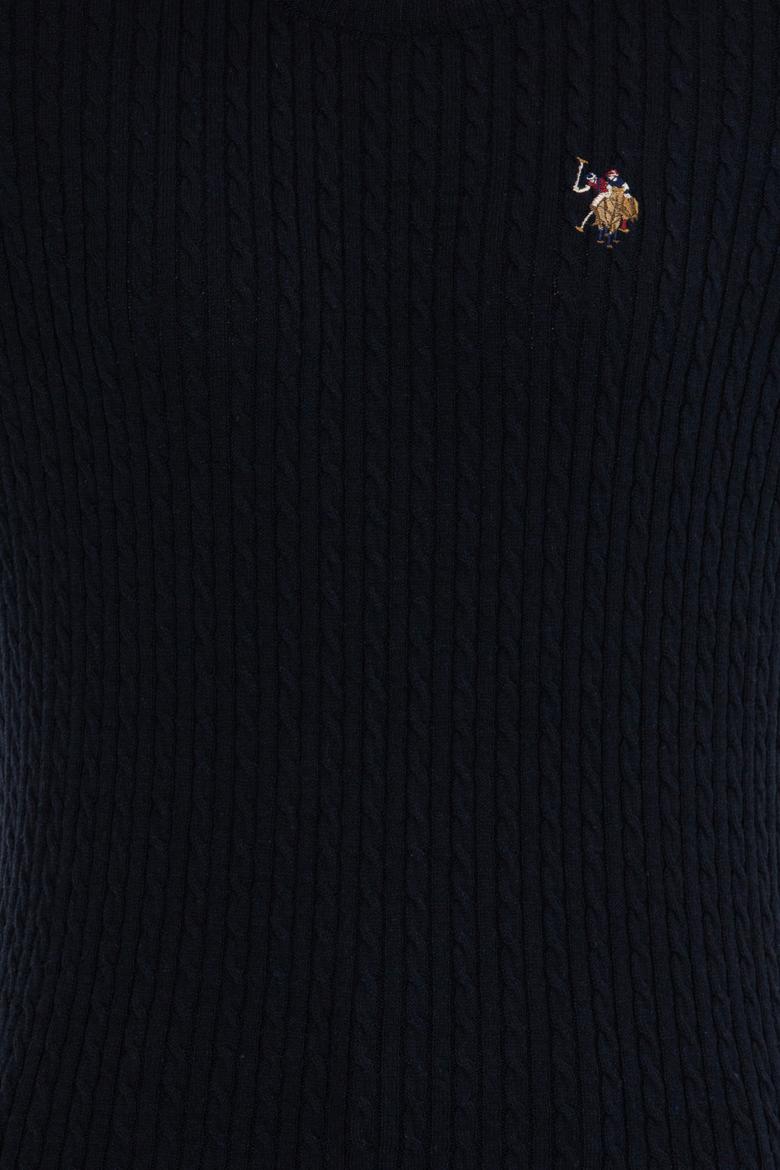 Kadın Lacivert Bisiklet Yaka Basic Kazak - 50258077004