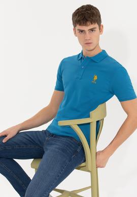 Erkek Petrol Basic Polo Yaka Tişört - 50249139046