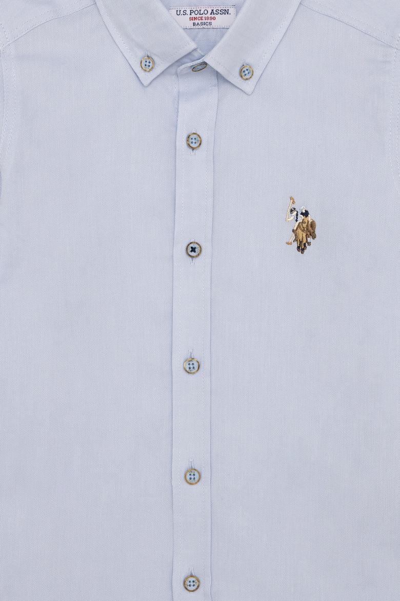 Erkek Çocuk Açık Mavi Uzun Kollu Basic Gömlek - 50254280013