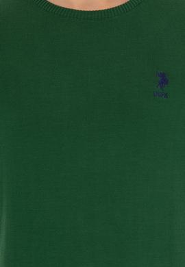 Erkek Yeşil Basic Kazak - 50253443011