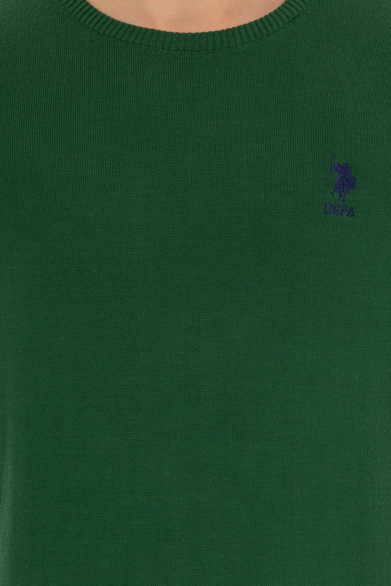 Erkek Yeşil Basic Kazak - 50253443011