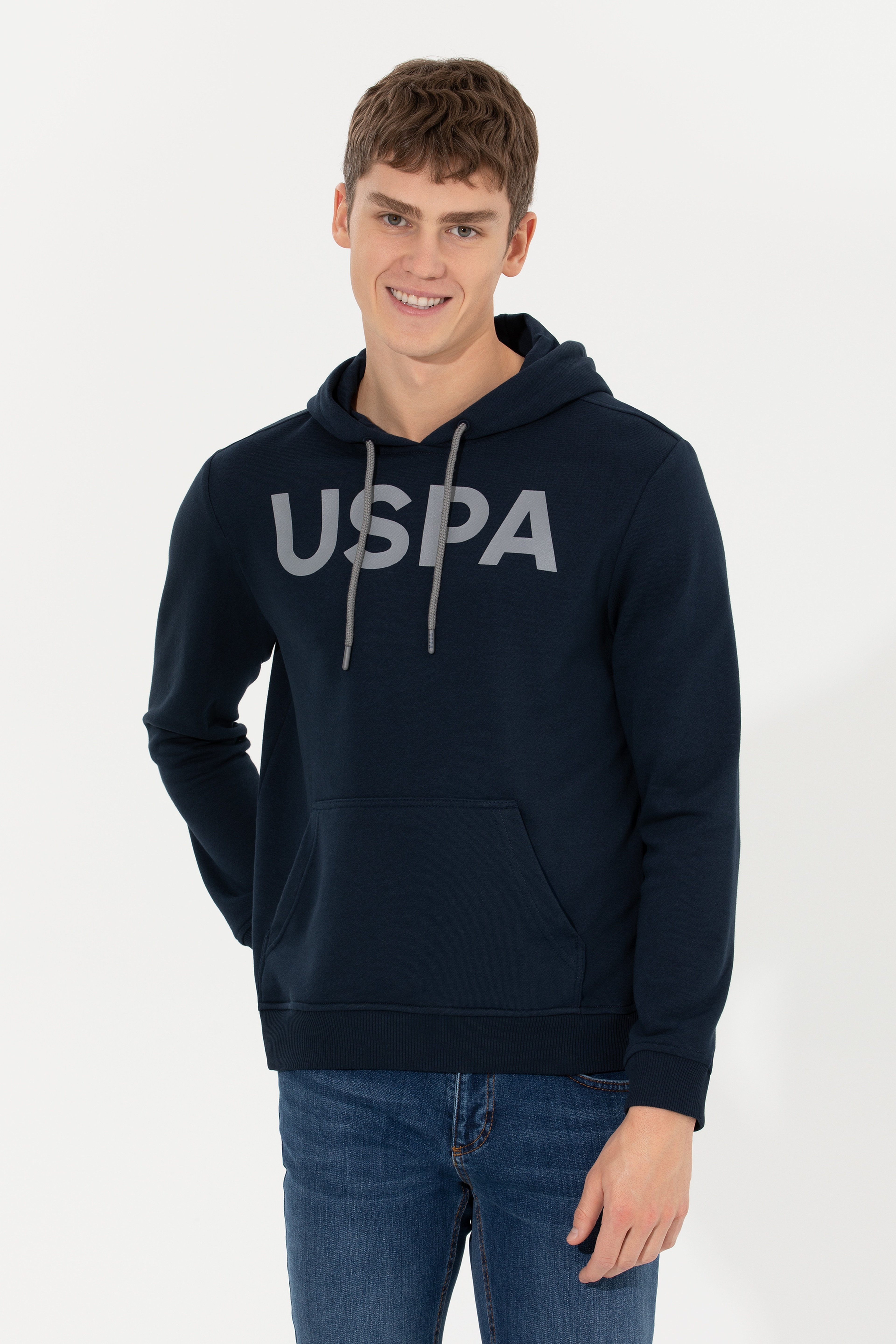 Erkek Lacivert Basic Sweatshirt - Image 3