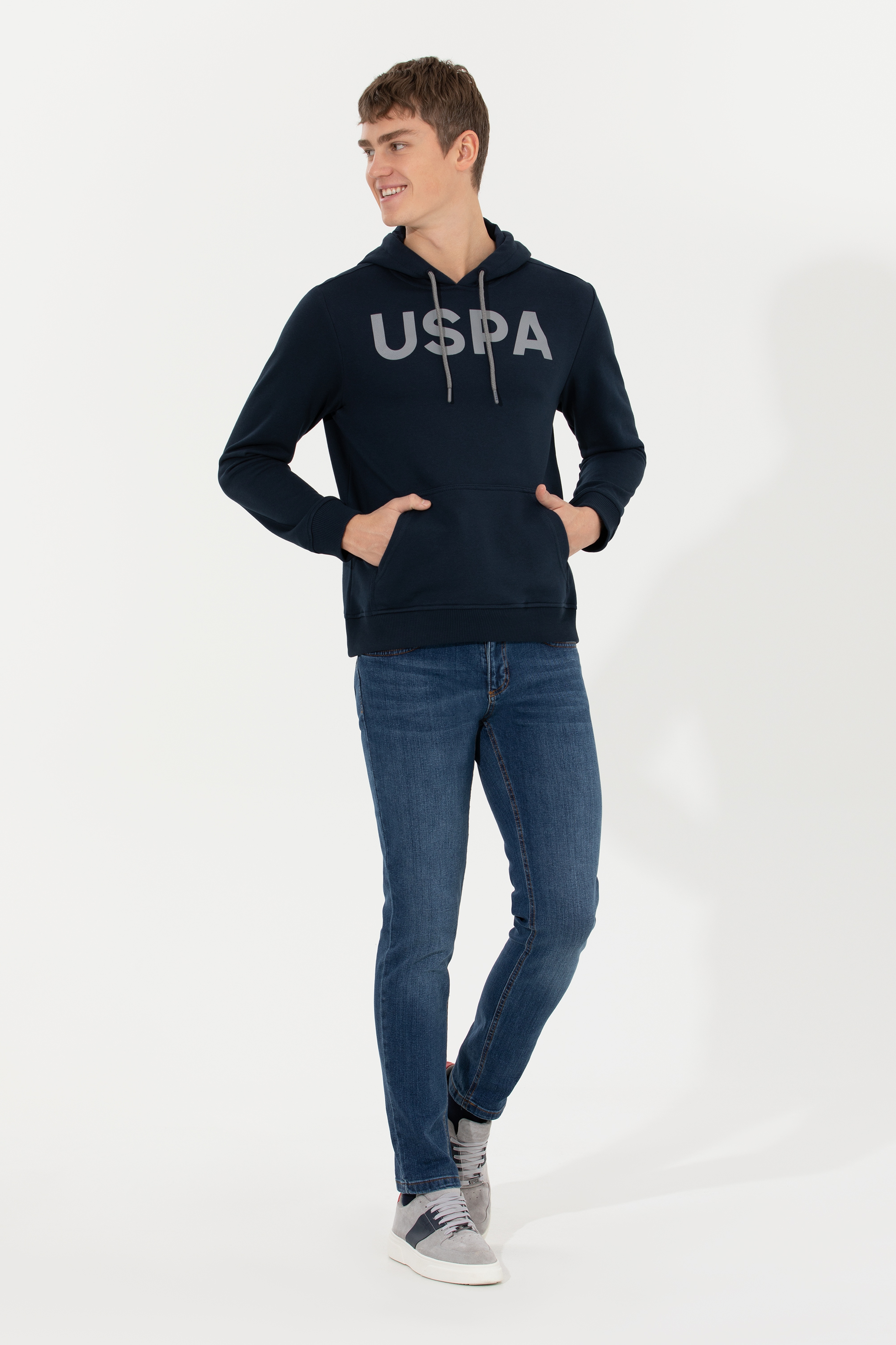 Erkek Lacivert Basic Sweatshirt - Image 4