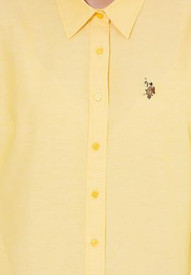 Kadın Açık Sarı Uzun Kollu Basic Gömlek - 50246414025