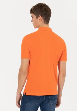 Erkek Turuncu Polo Yaka Basic T-Shirt - 50248556080
