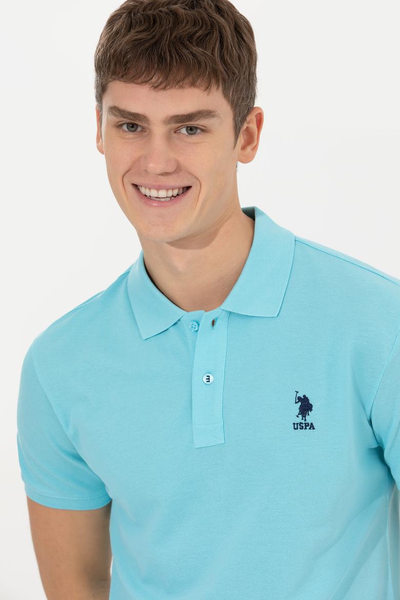 Erkek Turkuaz Basic Polo Yaka Tişört - 50249153280