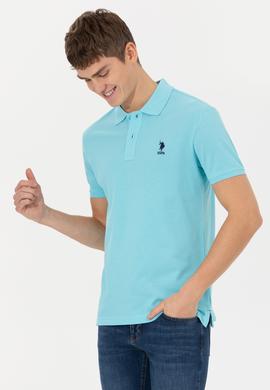 Erkek Turkuaz Basic Polo Yaka Tişört - 50249153280