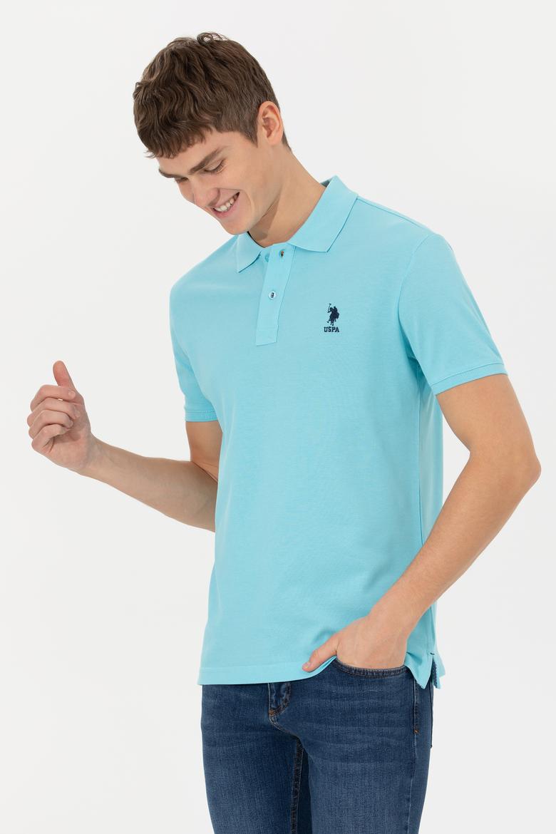 Erkek Turkuaz Basic Polo Yaka Tişört - 50249153280